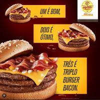 imagem promoção triplo burguer bacom 