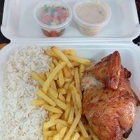 imagem refeição meio frango p/ duas pessoas