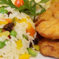 imagem Arroz a grega/File de frango a milanesa