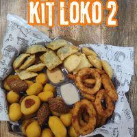 imagem KIT C/  12 ANEIS DE CEBOLA ,25 SALGADINHOS E 20 MINI PASTEIS