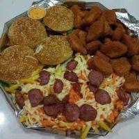 imagem combo de petisco (35cm) + 4 x-Burguer