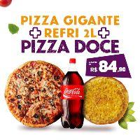 imagem 01 Pizza Salgada 40cm + 01 Pizza Doce 25cm + Refri 2L