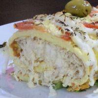 imagem Omelete de Mussarela, Frango e Palmito
