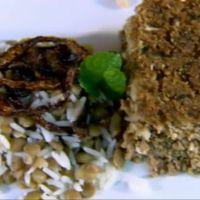 imagem Arroz de lentilha com quibe recheado requeijao