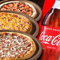 imagem Duas Pizzas Salgadas (35cm) + 1 Doce 25cm + Coca Cola 2L