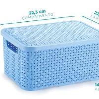 imagem MICRO CAIXA RATTAN BABY AZUL 3,5L