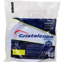 imagem PRATO DESCARTÁVEIS  CRISTAL COPO CONTEM 10 UND. 21CM